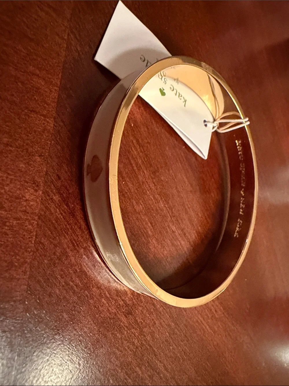 kate spade gold and cream enamel bangle